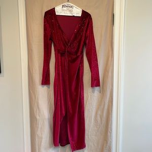 Brand new velvet wrap dress with sparkles